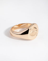 Gold Evil Eye Signet Ring - link has visual effect only