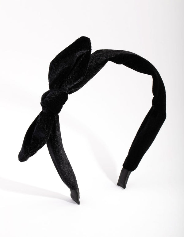 Fabric Velvet Bow Alice Band