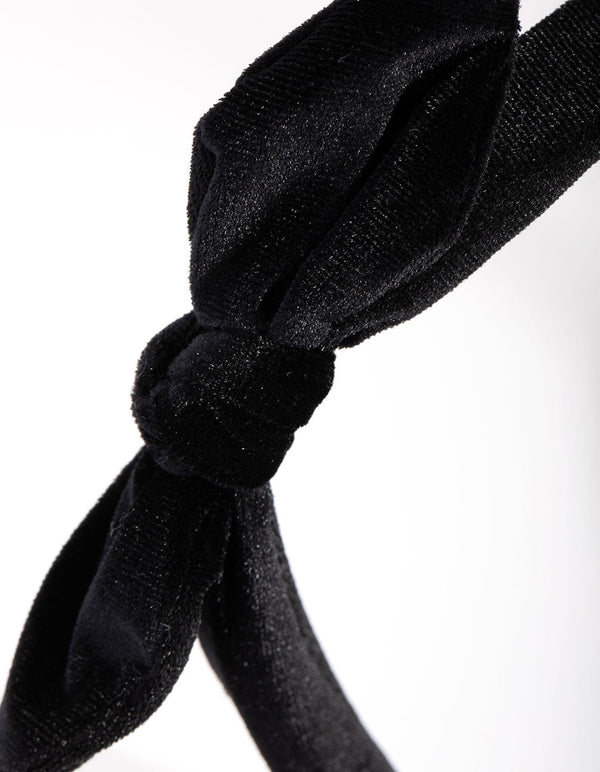 Fabric Velvet Bow Alice Band