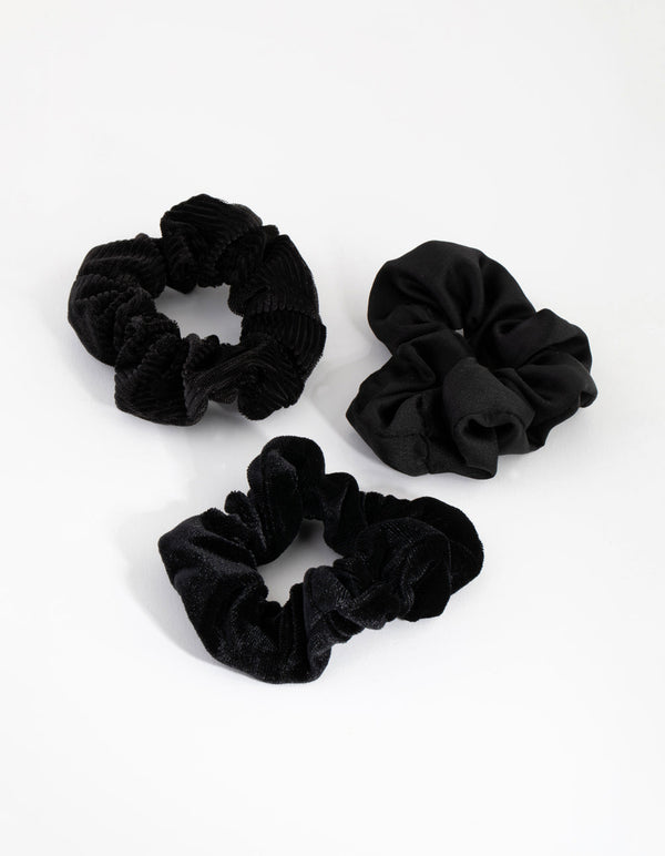 Mix Black Scrunchie 3-Pack