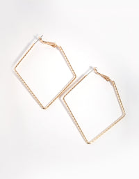 Gold Square Hoop Earrings - link has visual effect only