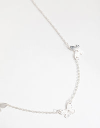 Silver Triple Butterfly Necklace - link has visual effect only