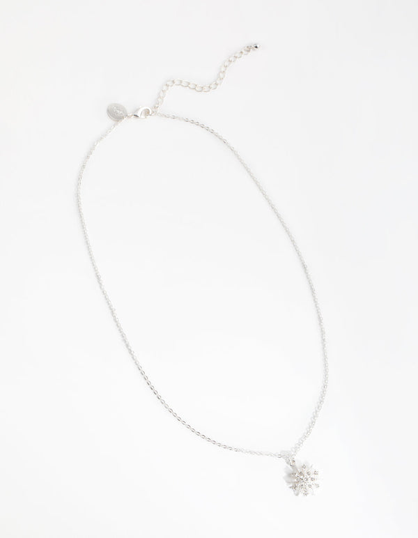 Silver Diamante Star Celestial Necklace
