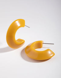 Acrylic Triangle Width Hoop Earrings - link has visual effect only