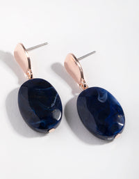Rose Gold Stone Bead Drop Earrings - link has visual effect only