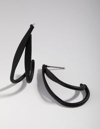 Matte Double Strand Half Hoop Earrings - link has visual effect only