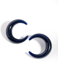 Plastic Crescent Stud Earrings - link has visual effect only