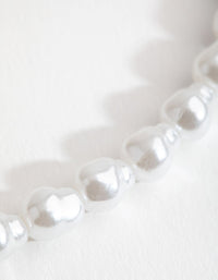 Gold Faux Pearl Choker Necklace - link has visual effect only
