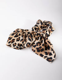 Fabric Leopard Bow Scrunchie - link has visual effect only