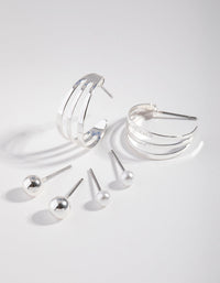 Silver Triple Hoop 3-Pack Earring - link has visual effect only