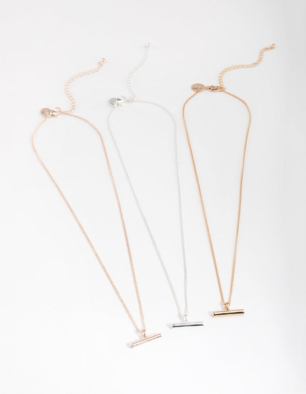 Mix Fob 3-Pack Necklace