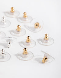 Mix Gold and Silver Earring Backs 16-Pack - link has visual effect only
