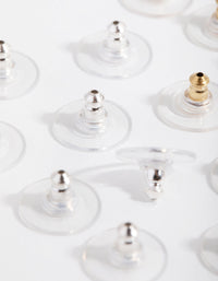 Mix Gold and Silver Earring Backs 16-Pack - link has visual effect only