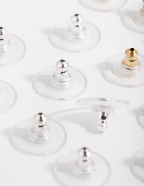 Mix Gold and Silver Earring Backs 16-Pack