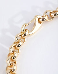 Real Gold Plated Rolo Chain Necklace - link has visual effect only