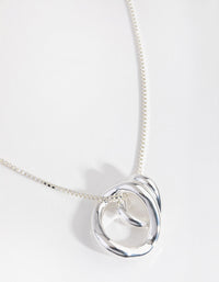 Real Silver Plated Swirl Pendant Necklace - link has visual effect only
