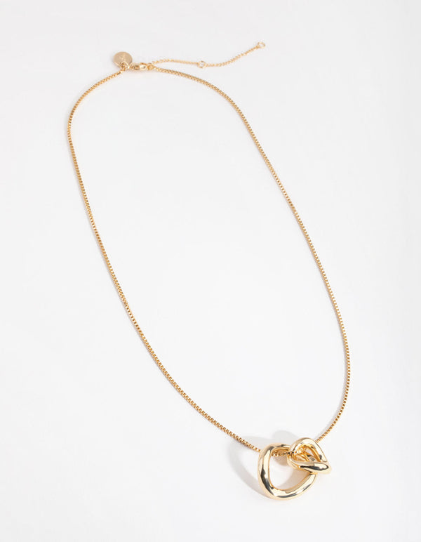 Real Gold Plated Swirl Pendant