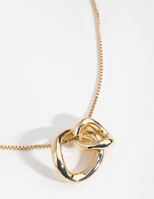 Real Gold Plated Swirl Pendant