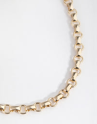 Real Gold Plated Small Rolo Necklace - link has visual effect only