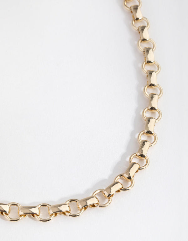 Real Gold Plated Small Rolo Necklace
