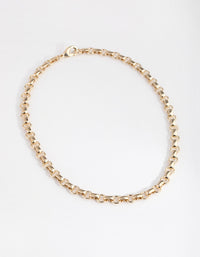 Real Gold Plated Small Rolo Necklace - link has visual effect only