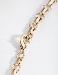 Real Gold Plated Small Rolo Necklace - link has visual effect only