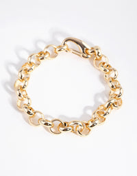 Gold Rolo Chain Bracelet - link has visual effect only