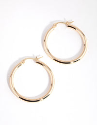 Real Gold Plated Large Hoop Earrings - link has visual effect only