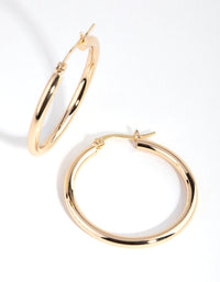 Real Gold Plated Large Hoop Earrings - link has visual effect only