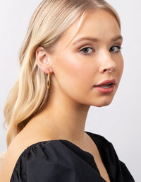 Real Gold Plated Large Hoop Earrings - link has visual effect only