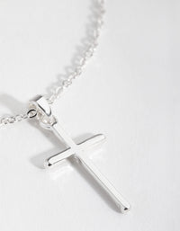 Real Silver Plated 45cm Cross Necklace - link has visual effect only