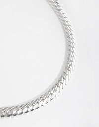 Real Silver Plated Hook Chain Necklace - link has visual effect only