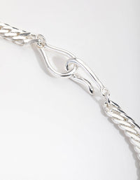 Real Silver Plated Hook Chain Necklace - link has visual effect only