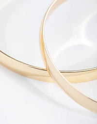 Real Gold Plated Plain Hoop Bangle Bracelets - link has visual effect only