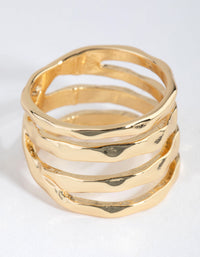 Real Gold Plated Molten Ring - link has visual effect only