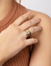 Real Gold Plated Molten Ring - link has visual effect only