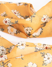 Mustard Print Scarf Scrunchie - link has visual effect only