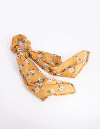 Mustard Print Scarf Scrunchie - link has visual effect only