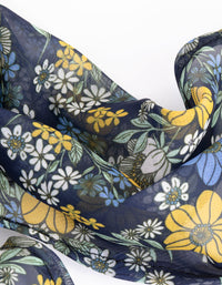 Blue Print Scarf Scrunchie - link has visual effect only