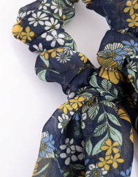Blue Print Scarf Scrunchie - link has visual effect only
