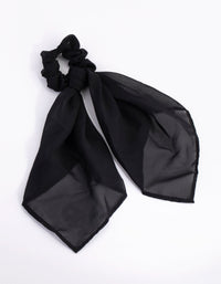 Zwarte sjaal scrunchie - link has visual effect only