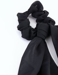 Zwarte sjaal scrunchie - link has visual effect only
