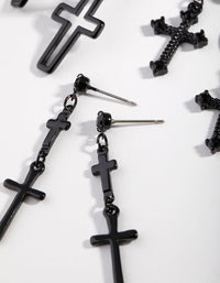 Matte Cross 3-Pack Drop Earring - link has visual effect only