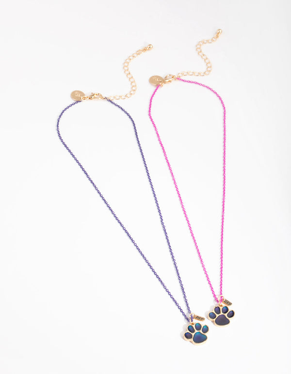 Kids Paw Mood Best Friend Necklace