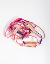 Kids Gold Enamel Mega Best Friend Bracelet 10-Pack - link has visual effect only