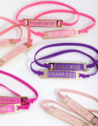 Kids Gold Enamel Mega Best Friend Bracelet 10-Pack - link has visual effect only