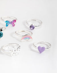 Kids Silver Fairy Tale 6-Pack Rings - link has visual effect only