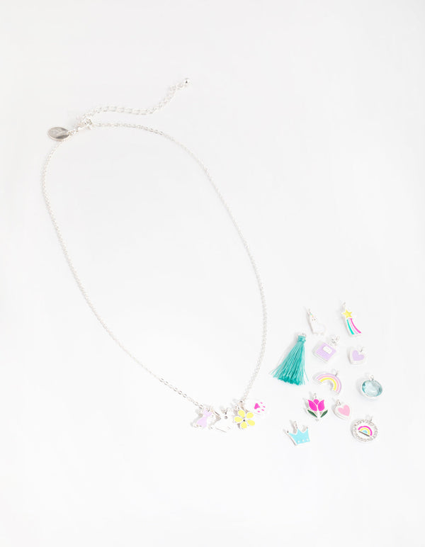 Kids Make You Own Gold Bunny and Kitty Necklace