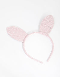 Kids Fabric Glitter Bunny Ear Headband - link has visual effect only