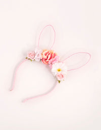 Kids Flower Bunny Ears Headband - link has visual effect only